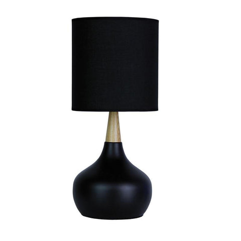 Touch Table Lamp in Black Copper or White E27 46cm Pod Oriel Lighting - Alpha Lighting & Electrics 