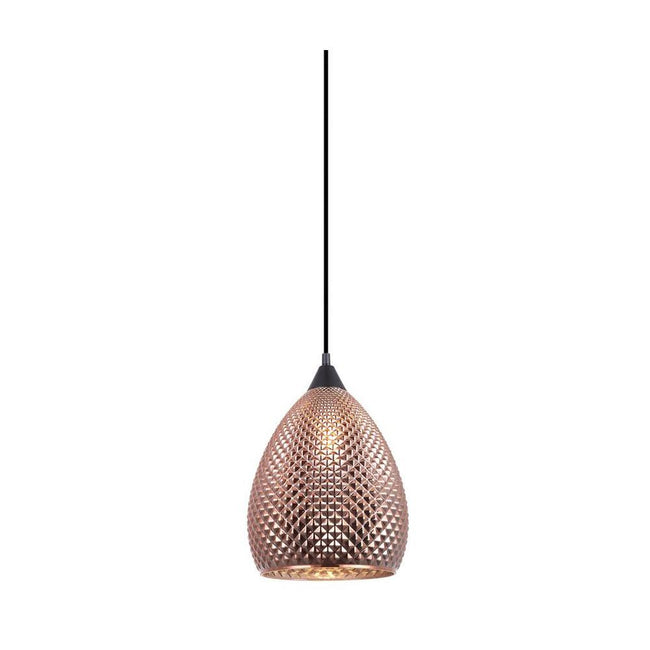 CLA Lighting Rictus Ellipse Glass Pendant in Copper and Gold 