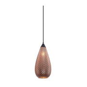 CLA Lighting Rictus Tear Drop Glass Pendant in Copper and Gold 