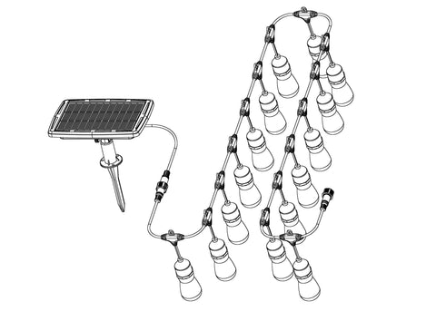 LED Solar Festoon Lights