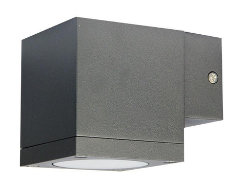 Wall Light Outdoor GU10 in Black Graphite or White 9cm Kube Oriel Lighting | Alpha Lighting & Electrics 