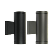 Wall Light Twin Outdoor GU10 in Black or Graphite 24cm Metro Oriel Lighting - Alpha Lighting & Electrics 