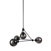 Pendant Light in Smoke/Matt Black Lunar 4 Oriel Lighting - Alpha Lighting & Electrics 