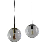 NEWTON.25 Clear Glass Pendant Light in Matt Black or Brass Oriel Lighting - Alpha Lighting & Electrics 