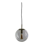 NEWTON.25 Clear Glass Pendant Light in Matt Black or Brass Oriel Lighting - Alpha Lighting & Electrics 