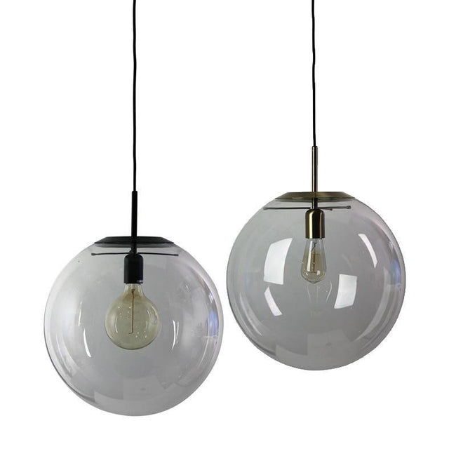 NEWTON.40 Contemporary Clear Glass Pendant Light E27 Oriel Lighting - Alpha Lighting & Electrics 
