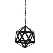 Pendant Light Single Geometric Satin Black E27 in 50cm Oriel Lighting - Alpha Lighting & Electrics 