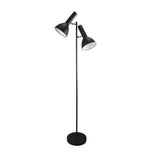 Floor Lamp Twin Head Adjustable in Black or Chrome 150cm Vespa Oriel Lighting | Alpha Lighting & Electrics 