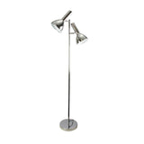 Floor Lamp Twin Head Adjustable in Black or Chrome 150cm Vespa Oriel Lighting | Alpha Lighting & Electrics 