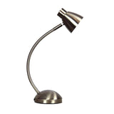 LED Table Lamp Adjustable GU10 6W in Chrome or Gun Metal 37cm Nex Oriel Lighting - Alpha Lighting & Electrics 