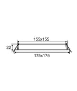 CLA Lighting SLICKTRI: LED Dimmable Ultra Slim Tri-CCT Recessed Downlights (Square) Media 1 of 5