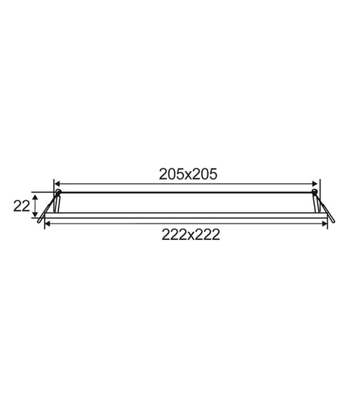 SLICKTRI: LED Dimmable Ultra Slim Tri-CCT Recessed Downlights (Square)