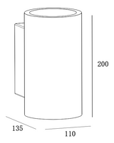 Hana IP65 Up/Down Concrete Wall Light