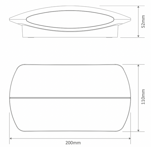 BELL-13 240V 13W Two Way LED Wall Light - Dark Grey