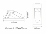 CAMINO-RECT-SLOT LED STEPLIGHT 3W IP54 240V TRIO