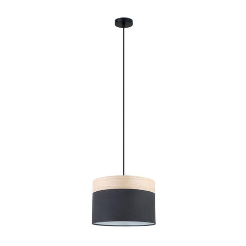 CLA Lighting Tambura Large Round Pendant in Black and White 