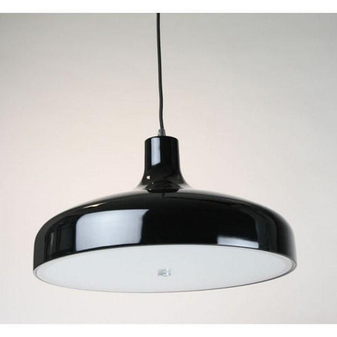 Aella Classic Pendant in Aluminium Black or White 42cm She Lights | Alpha Lighting & Electrics 