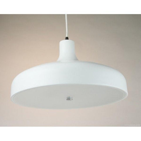 Aella Classic Pendant in Aluminium Black or White 42cm She Lights | Alpha Lighting & Electrics 