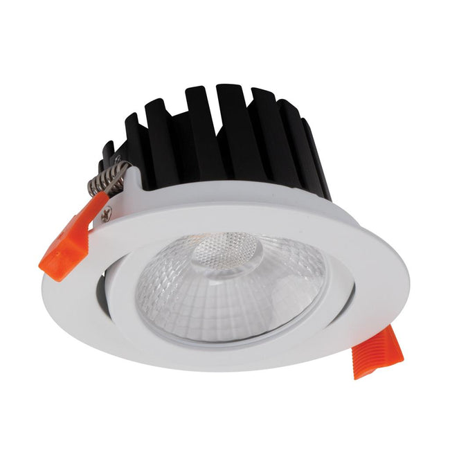 AQUA-13 Round 13W LED Tiltable Dimmable IP65 Downlight - White