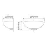 Wall Light Raw Ceramic with Frosted Glass E27 in 30cm BF-7949 Domus Lighting | Alpha Lighting & Electrics 