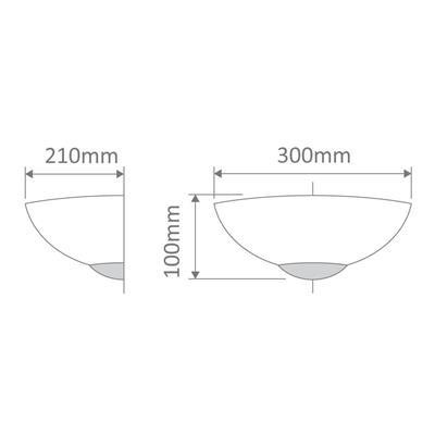 Wall Light Raw Ceramic with Frosted Glass E27 in 30cm BF-7949 Domus Lighting | Alpha Lighting & Electrics 