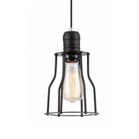 CLA Lighting Black Cage Angled Pendant 