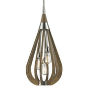 CLA Lighting Bonito 3 Light Timber Pendant Taupe 