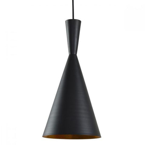 CLA Lighting Caviar Matt Black Cone Metal Pendant 