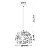 CLA Lighting Celeste Black Dome Metal Pendant 