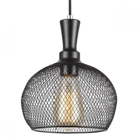 CLA Lighting Cheveux Black Mesh Wine Glass Pendant 