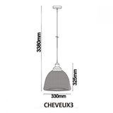 CLA Lighting Cheveux Black Mesh Bell Pendant 