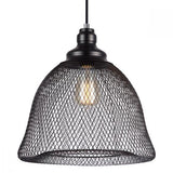 CLA Lighting Cheveux Black Mesh Bell Pendant 