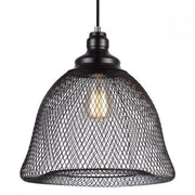 CLA Lighting Cheveux Black Mesh Bell Pendant 