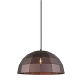 CLA Lighting Armis Dome Pendant in Matt White Champagne Gold and Coffee 