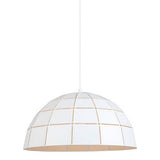 CLA Lighting Armis Dome Pendant in Matt White Champagne Gold and Coffee 