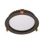 Domus Lighting DECO-28 Round 28W Dimmable LED Downlight - Black Frame | Alpha Lighting & Electrics 