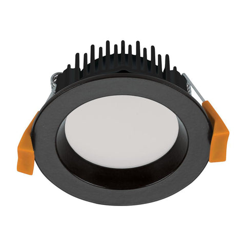 Domus Lighting DECO-8 Round 8W Dimmable LED Downlight - Black Frame 