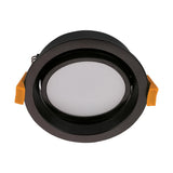 DECO-TILT Round 13W Dimmable LED Tilt Downlight - Black Frame 