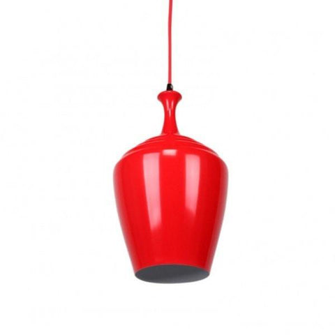 Eva Wide Pendant in Blue Flame Red or Wine Red Metal 32cm She Lights - Alpha Lighting & Electrics 