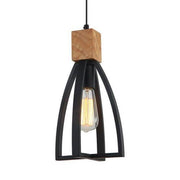 CLA Lighting Faro Industrial Black Metal Pendant 