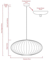 Replica George Nelson Saucer Bubble Pendant Lamp Light White 40cm or 63cm 
