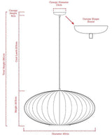 Replica George Nelson Saucer Bubble Pendant Lamp Light White 40cm or 63cm 