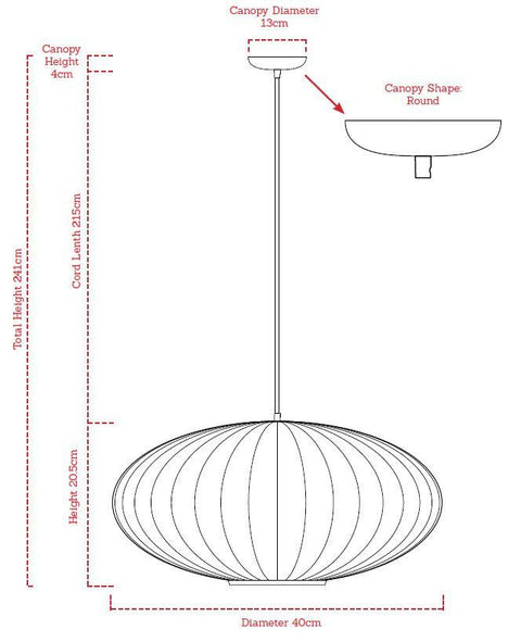 Replica George Nelson Saucer Bubble Pendant Lamp Light White 40cm or 63cm 