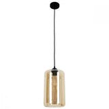 CLA Lighting Mason Oblong Shaped Pendant in Amber Clear and Smoked Glass 