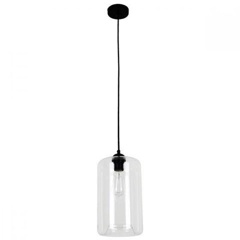 CLA Lighting Mason Oblong Shaped Pendant in Amber Clear and Smoked Glass 