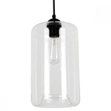 CLA Lighting Mason Oblong Shaped Pendant in Amber Clear and Smoked Glass 