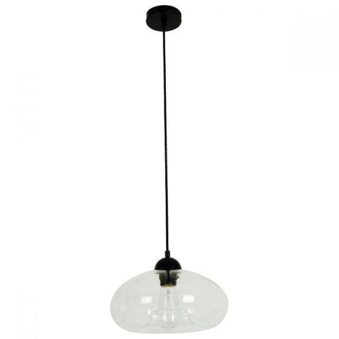 CLA Lighting Mason Oval Shaped Pendant in Amber Clear and Smoked Glass 