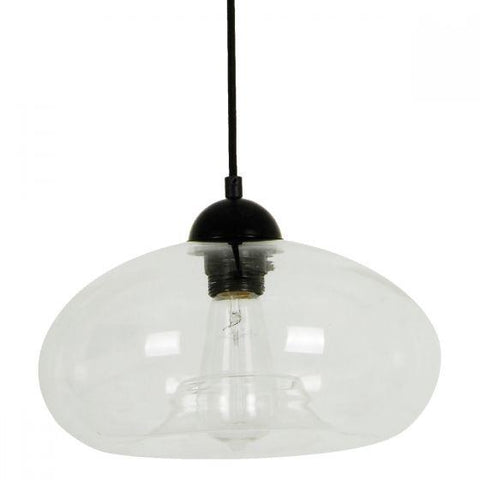 CLA Lighting Mason Oval Shaped Pendant in Amber Clear and Smoked Glass 