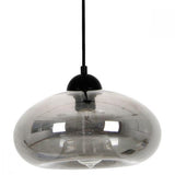 CLA Lighting Mason Oval Shaped Pendant in Amber Clear and Smoked Glass 