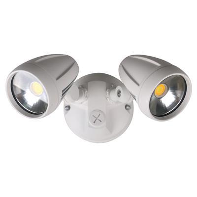 Domus Lighting MURO-PRO-30 Twin Head 30W LED Spotlight - TRIO Tricolour | Alpha Lighting & Electrics 